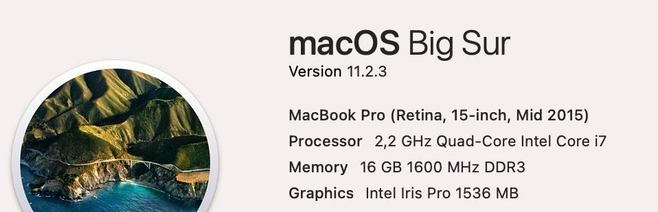 MacBook Pro 15" / 16 GB (Retina, Mid 2015)