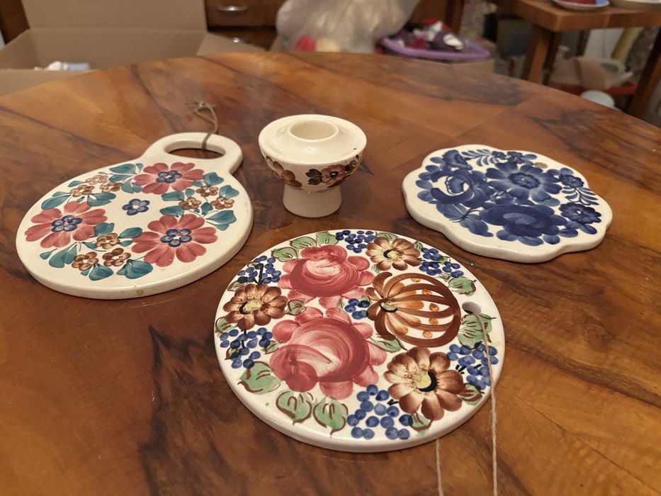 3 fajansowe deseczki