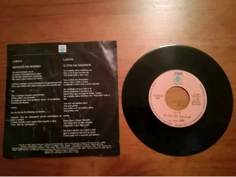 Disco Vinil Single 7'' 45 RPM Felix & Black Jack Batatas no Rossio PT