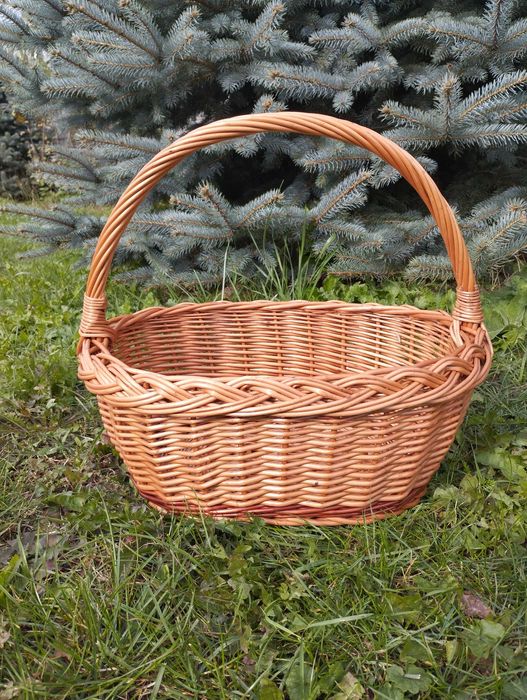 Kosz wiklinowy na zakupy grzyby koszyk prezentowy piknikowy
