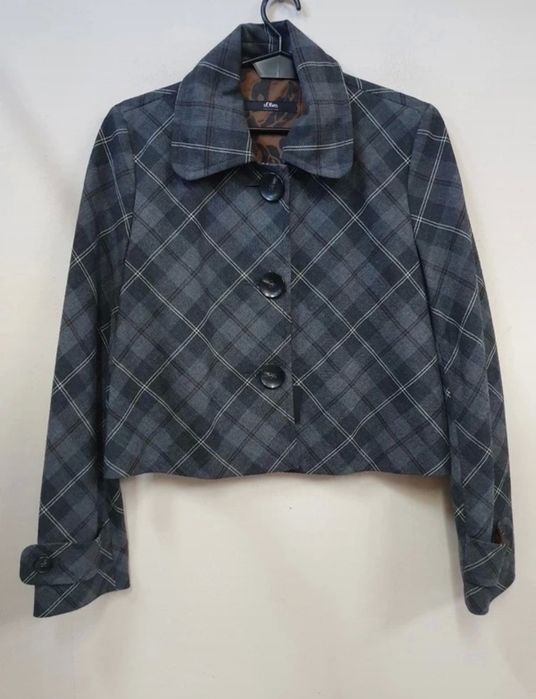 S.Oliver r 38 elegancka marynarka żakiet w kratę