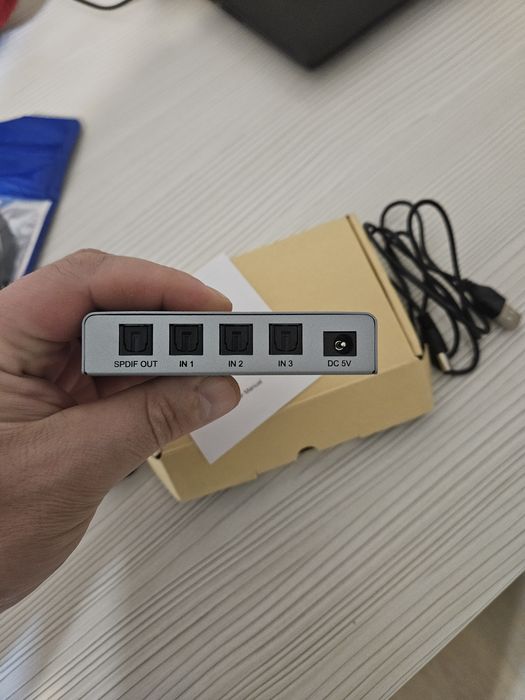 Spdif toslink комутатор 3 в 1.