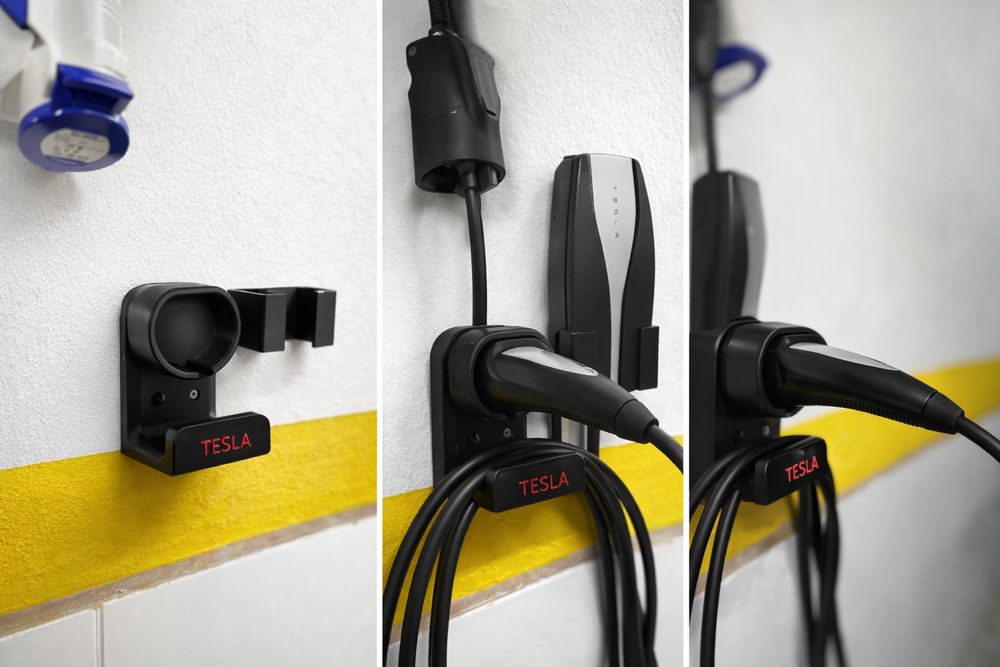 Suporte Tesla Wall Connector + Organizador de Cabo (Alta Qualidade)