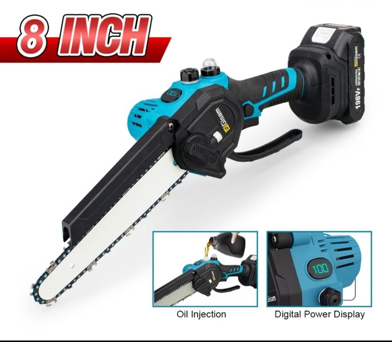 Аккумуляторна мини цепная пила с подачою масла