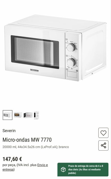 Microondas Usado (2 anos)