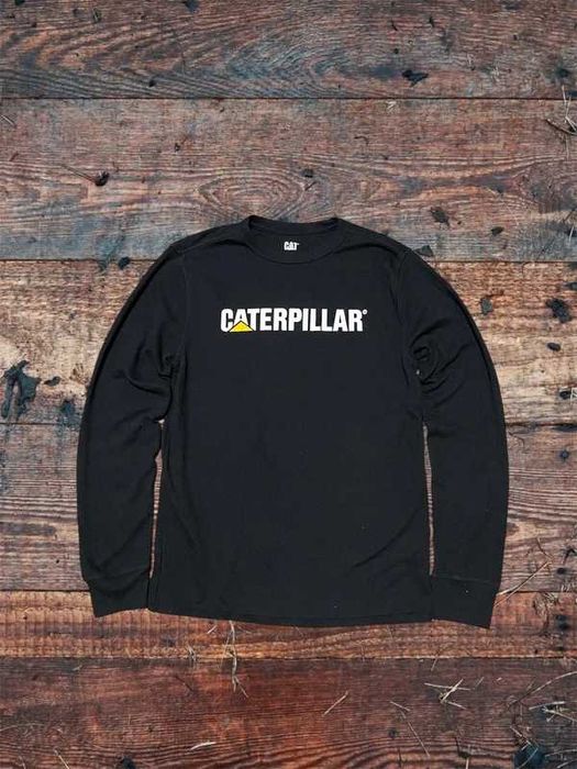 Cienka bluza longsleeve CAT Caterpillar S czarny black workwear