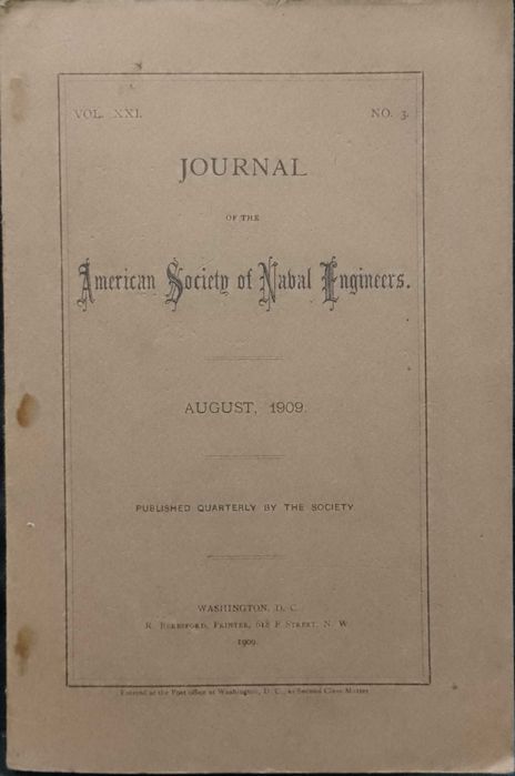 Journal of the American Society of Naval Engineers 1909