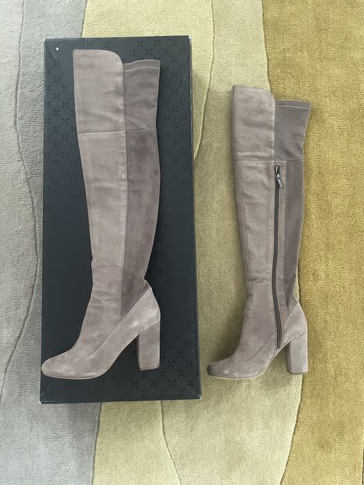 Skórzane kozaki za kolano Ochnik