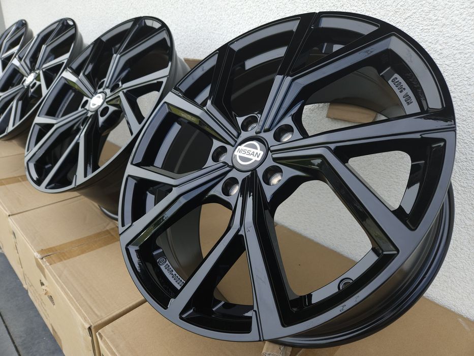 Nissan 18 " Nowe 5x114,3 Qashqai X-Trail Rogue Felgi Czarne Alufelgi