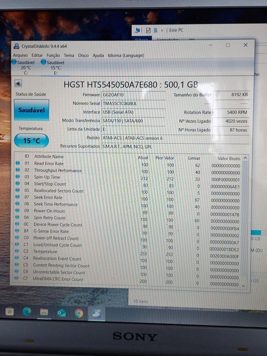 Disco externo 500 gb