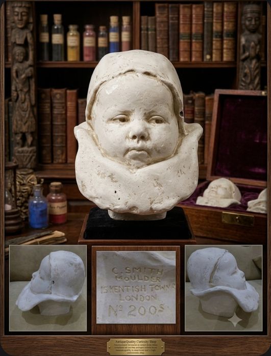 Старовинний гіпсовий бюст дитини від C. Smith (Лондон, №2005)