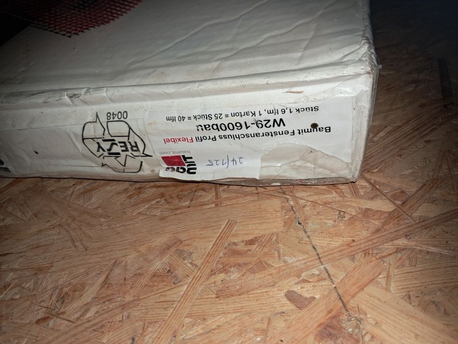 Listwa przyokienna dylatacyjna,biała,160 cm,25 sztuk.PCV,