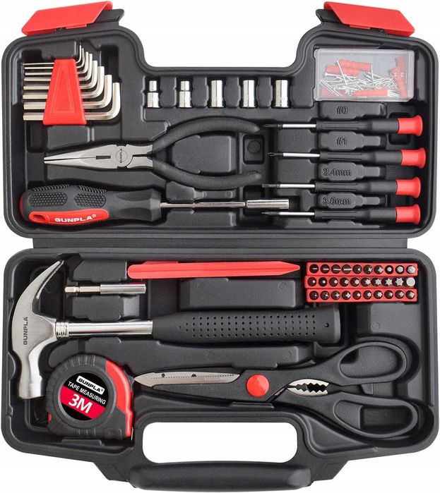 Gunpla – zestaw narzędzi 131 el. w walizce, CR-V, do domu i garażu