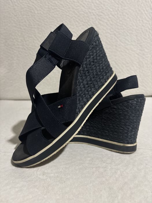 Espadryle koturny buty na obcasie Tommy Hilfiger