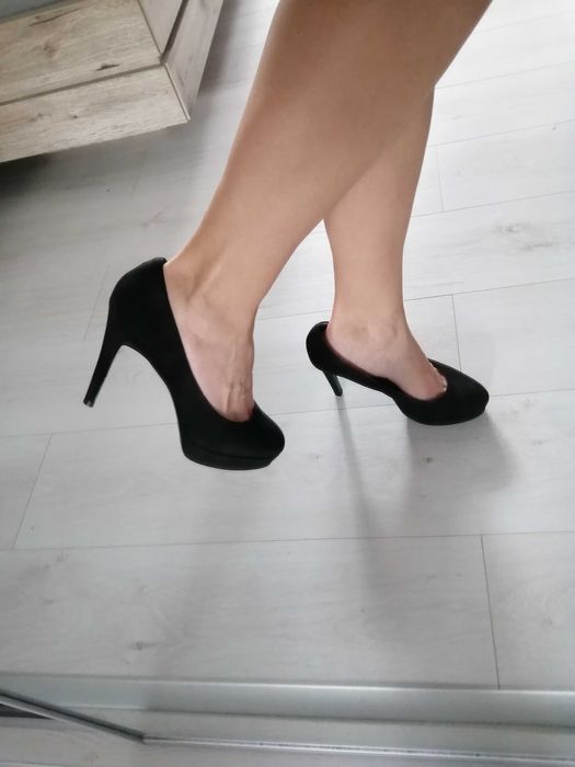 Buty na obcasie szpilki czułenka na platformie 5th Avenue rozmiar 38