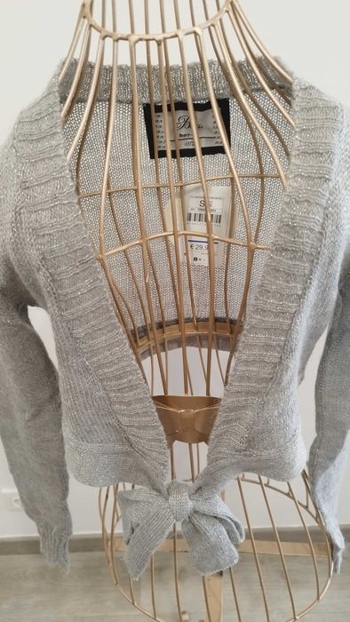 Casaco Curto Cinzento/Prateado