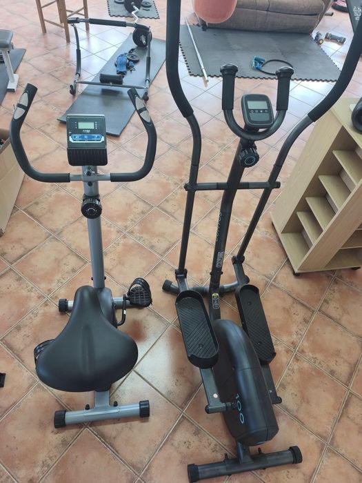 Conjunto bicicleta estática e elíptica