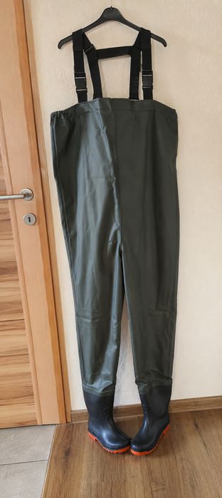 Wodery Spodniobuty Spodnie Wędkarskie 42 43 44 45 46 + Szelki