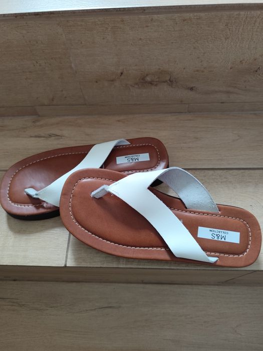 Klapki japonki m&s skóra naturalna nowe rozmiar 39