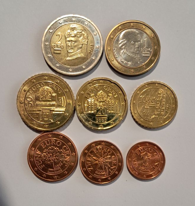 Set Moedas Euro UNC - Austria 2002