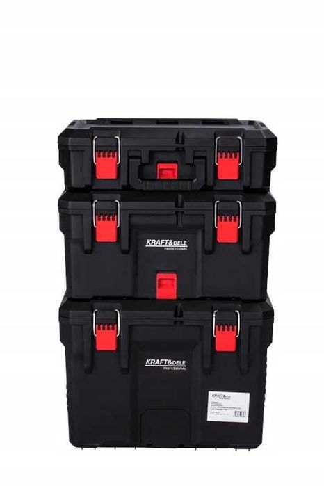 Wózek Narzędziowy 3krzynki Solidny Czarny