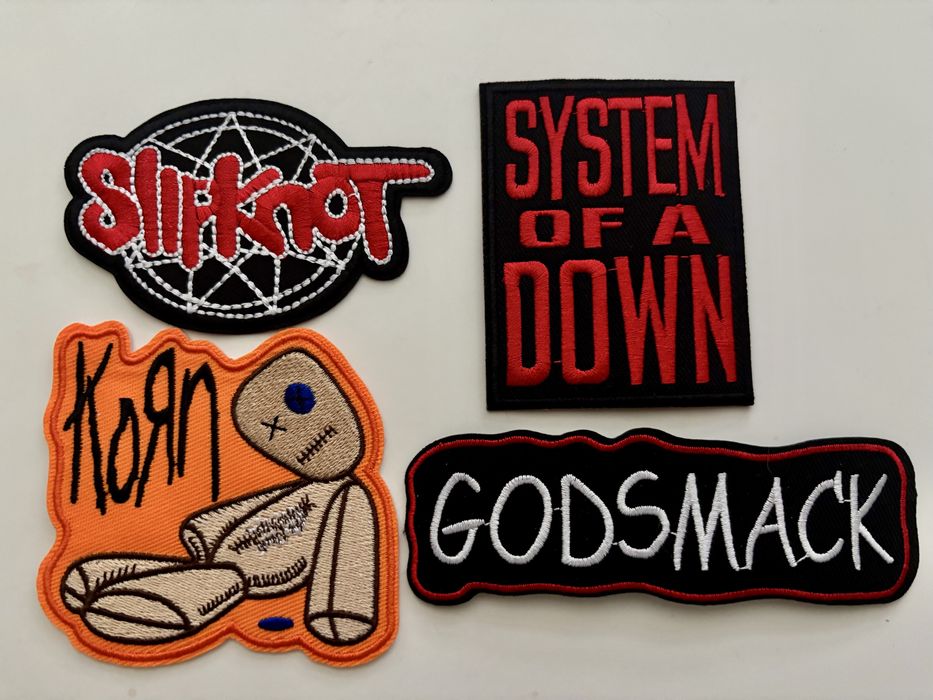 Naszywki / naprasowanki metal: System of a down / KoRn / Slipknot