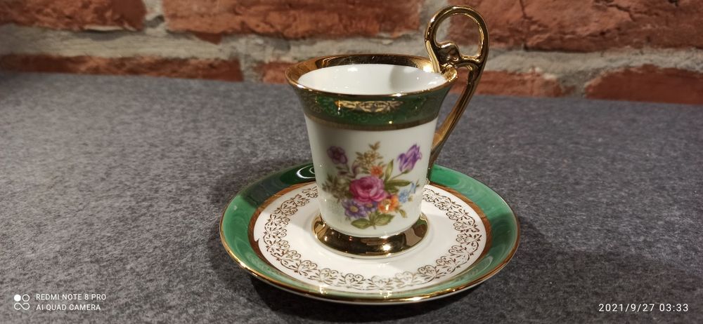 Porcelana KOLEKCJONERSKA DUO Mokka Złocenia