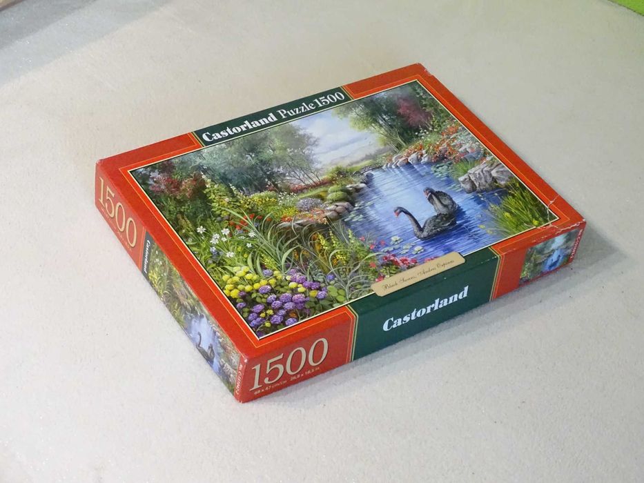Puzzle Castorland 1500 Obraz Black Swans, Andres Orpinas Rzeka