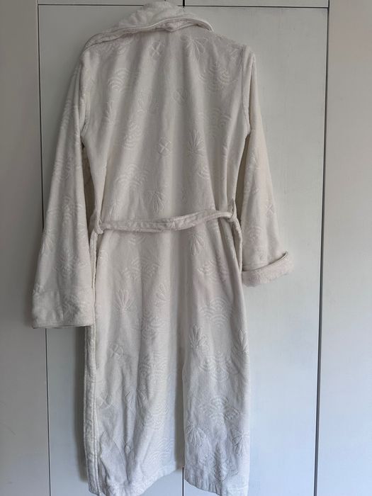 Szlafrok Etam M bawełna 100% biały ecru klasyk