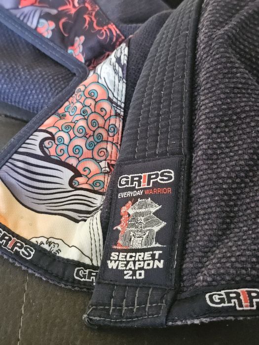 Kimono A2 BJJ GR1PS secret weapon 2.0 azul escuro.