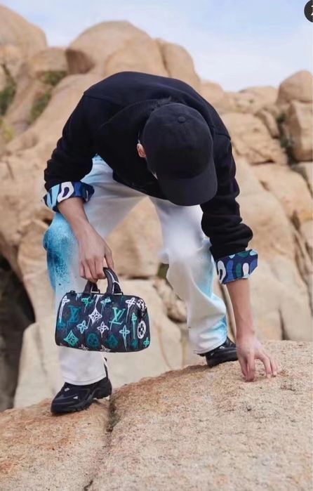 LOUIS VUITTON Keepal мужская сумка женская унисекс кожаная