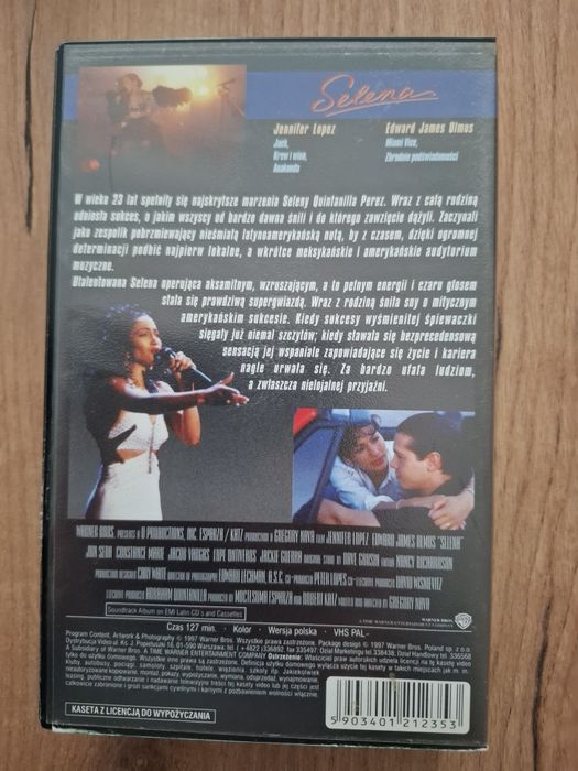 Selena- Jennifer Lopez, Edward James Olmos- Film Vhs Polski Lektor Unikat