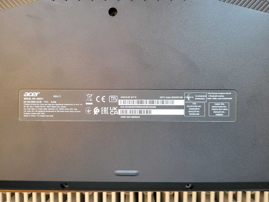 Laptop Acer Nitro 5 15,6" i5 11400H RTX3050Ti 16/512GB