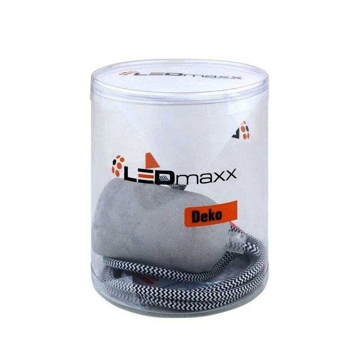 Lampa Wisząca OPRAWA LEDmaxx Deko E27 Kabel 2m, Industrialna, BETON