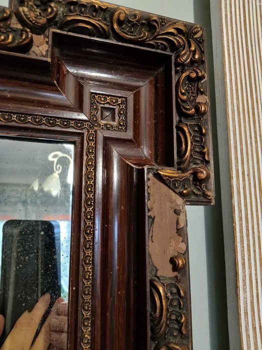 stare lustro kryształowe w ramie,do renowacji