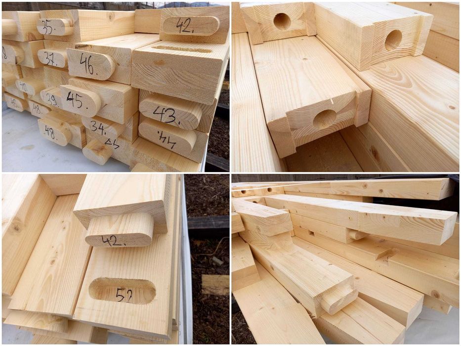 Wiata drewniana PREMIUM 7×10 m | Montaż | Drewno C24 | CNC