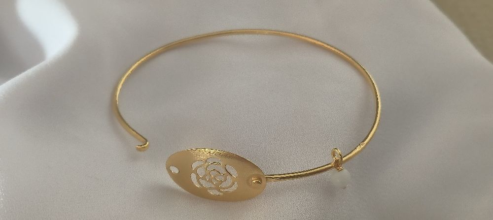 Pulseira em prata flor