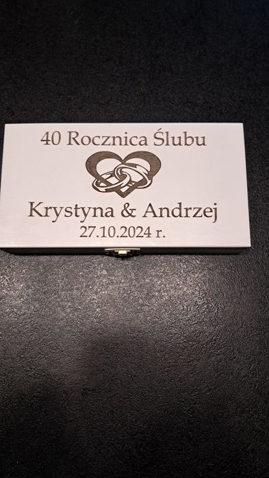 Koperta drewniana na pieniądze, ślub, urodziny