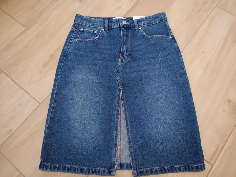 Pull bear spódnica midi dżinsowa 38