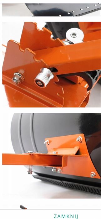 Plug do sniegu FUXTEC na kolach ergonomiczny 75 cm