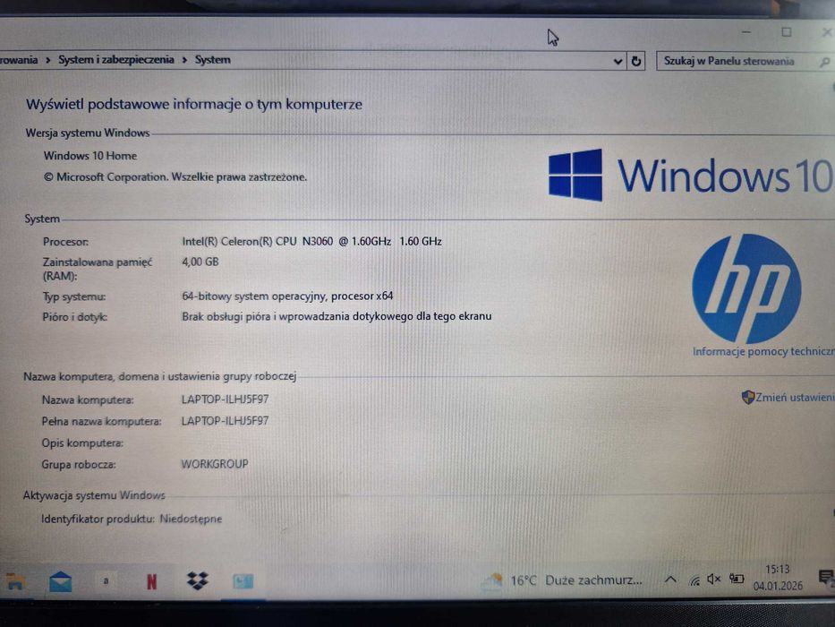 Laptop HP RTL8723DE