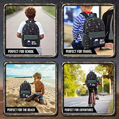 Plecak dziecięcy The Mandalorian dla chłopców, do szkoły, Star Wars