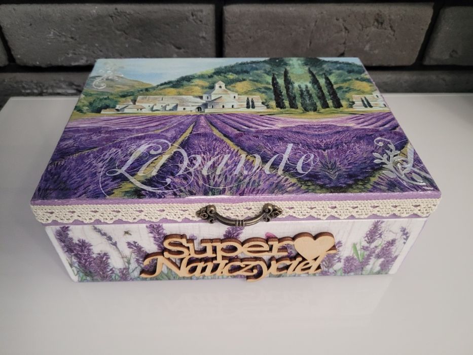 Herbaciarka lawenda średnia decoupage - nowa