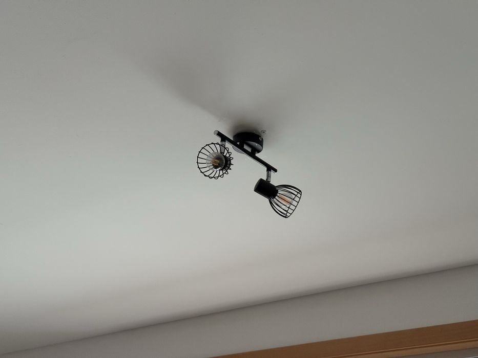 Candeeiro teto metal preto