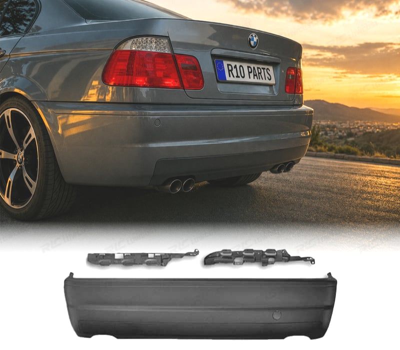 PARA-CHOQUES TRASEIRO BMW E46 98-05 DUPLA SAÍDA
