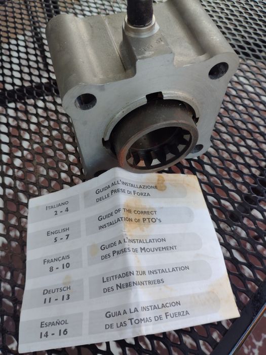 Przystawka odbioru mocy numery na zdjęciu