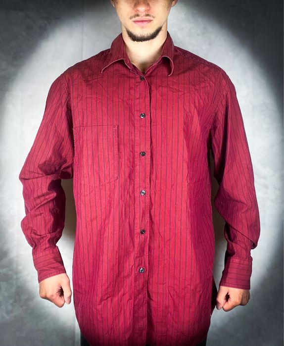 «Hugo Boss» Nowa Czerwona Męska Koszula / XL