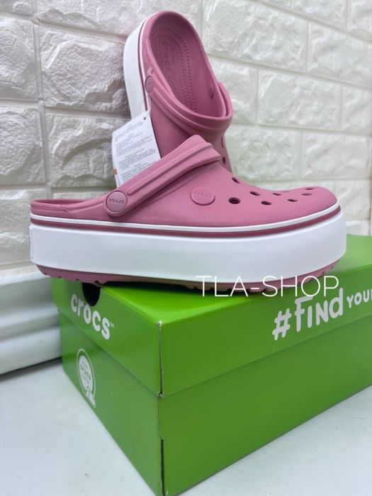 Сабо жіночі крокси Crocs Platform веселка кольорові