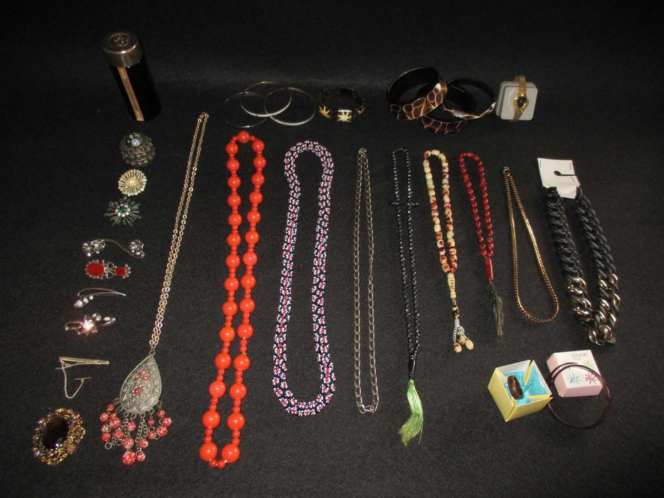 Conjunto de Bijuteria pulseiras colares relógio prata