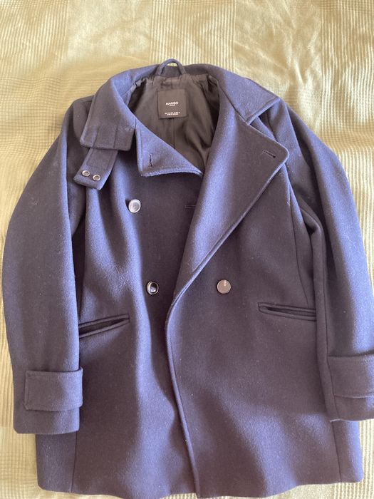 Пальто MANGO  синє